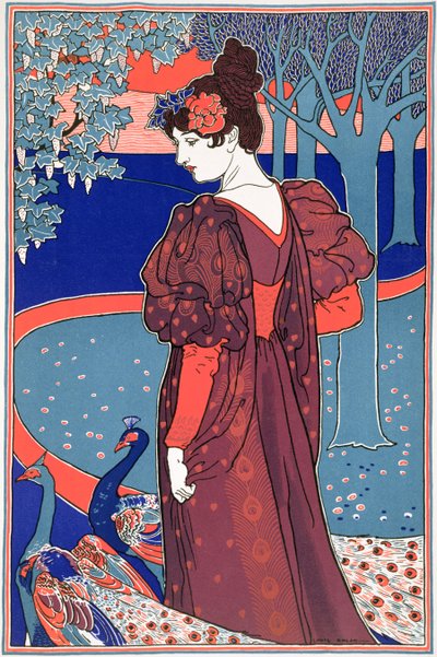 Woman with Peacocks (from 